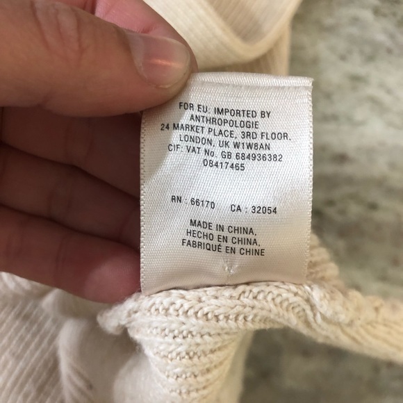 Anthropologie Knitted & Knotted Cream Sweater - Picture 4 of 4